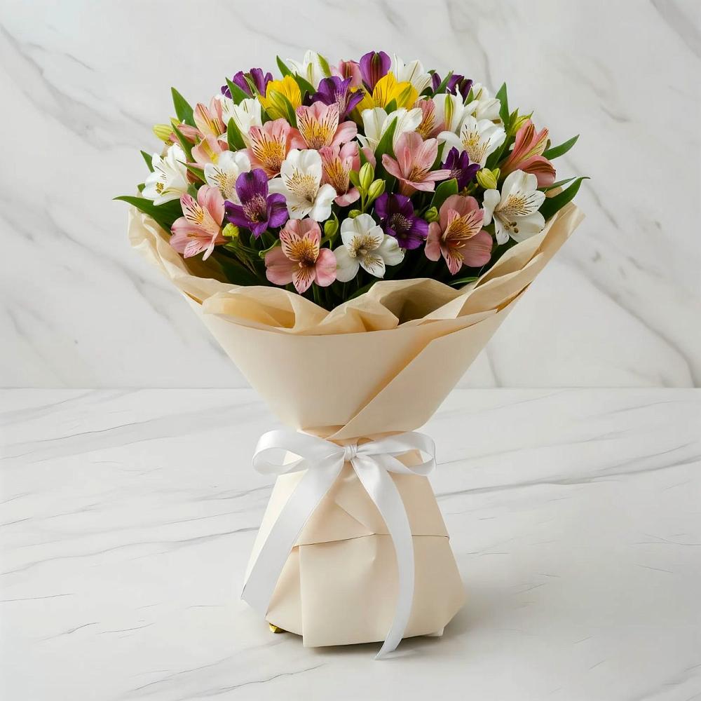 Букет цветов из: Альстромерии в Московском