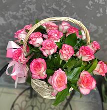Цветочная композиция из Розы в корзине #REPLACE_PRED# Московском
