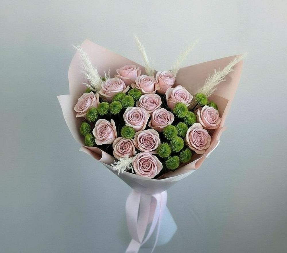 Букет цветов из: Розы и Хризантемы в Московском