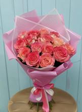 Букет 15 Розовых роз Равель #REPLACE_PRED# Московском